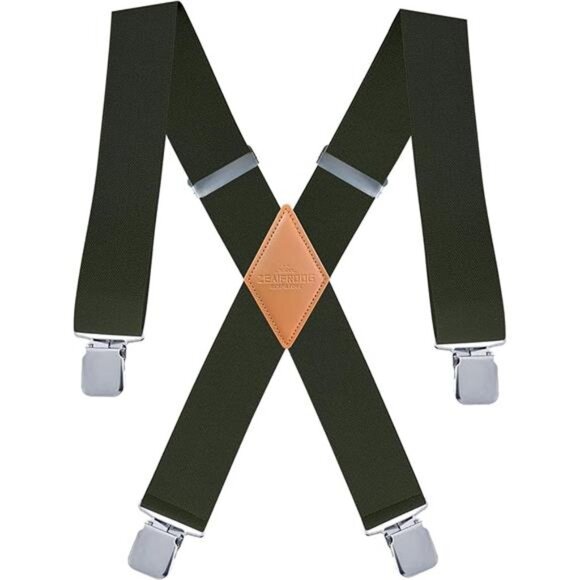 Heavy Duty Mens Suspenders.X-Shaped 2” Wide Strong Clips Suspenders For Men - Picture 7 of 7